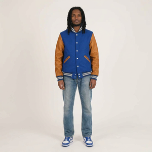 Chaquetas Varsity de Invierno 2026 para Hombre y Mujer, Venta al Por Mayor, Logotipo Personalizado Bordado, Tela de Lana, Chaqueta Universitaria Lisa para Hombre - Product Image 1