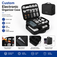 Étui Organisateur Électronique Personnalisé d'Usine 2016 Grande Capacité Sac de Rangement de Câbles de Voyage pour Téléphones Tablettes Chargeurs OEM ODM