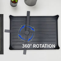 Égouttoir à vaisselle en métal détachable à 2 niveaux Évier Séchage Accessoires de cuisine Organisateur Supports de rangement et supports