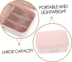 Mini Travel Case <b>Small</b> <b>Box</b> Traveling Jewelry Portable Storage Holder for Rings Earrings Girls Women Promotion - Product Image 3