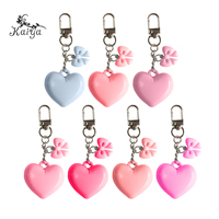 Fard à joues compact en crème vegan biologique léger, mignon en forme de cœur, imperméable, teinte pour les lèvres et les joues, fard à joues portable avec miroir intégré, porte-clés