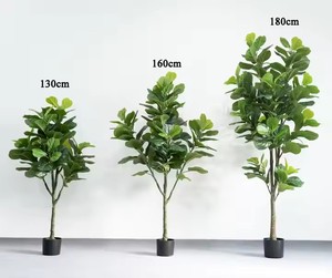 All'ingrosso foglie fiorite simulate di plastica Ficus Lyrata piante finte pieghevoli alberi artificiali per la decorazione della casa - Product Image 3