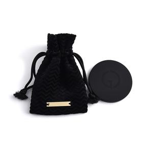 High End Black Mini <b>Round</b> Shape Luxury Black Color Customized Logo <b>Small</b> Makeup Pocket <b>Mirror</b> - Product Image 3