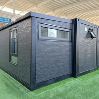Maison mobile conteneur extensible 20 pieds, 2 chambres, cuisine, salle de bain, maison modulaire en panneaux sandwich d'acier respirants, certifiée ISO9001/CE, type villa