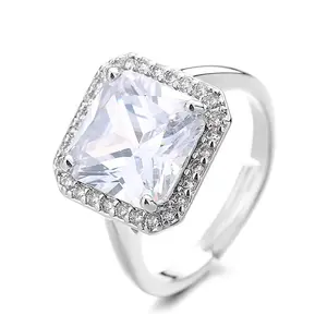 新品免费尺寸时尚奢华复古仿钻石戒指女性珠宝锆石戒指珠宝
