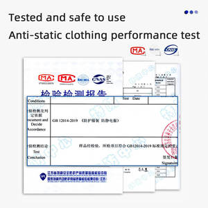 GMP atölyeleri için 121 ℃ isıya dayanıklı Anti statik temiz oda giyim toz geçirmez güvenlik kıyafetleri - Product Image 6