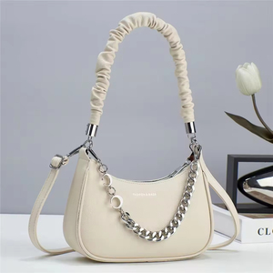 Sacs bandoulière décontractés à motif litchi et chaînes croisées, nouvelle collection 2026, sacs à main tendance pour femme - Product Image 6