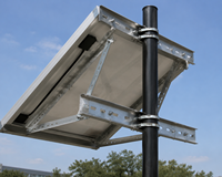 Supports photovoltaïques, système de montage solaire lesté, structure de support au sol, anodisé, résistance au vent 60 m/s, résistance à la neige