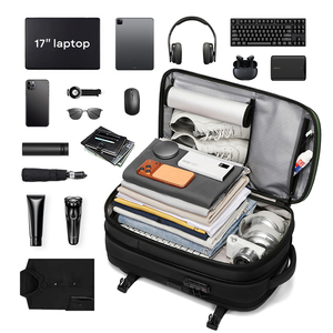 Benutzerdefiniertes Logo Fabrik-Lieferung Vakuum-Kompressions-Rucksack TSA-Schloss Diebstahlsicher Versteckte Rückentasche Wasserdichter Laptop-Rucksack - Product Image 5