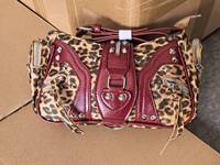 Sac à bandoulière en cuir PU imprimé léopard à la mode avec rivets, sacs à bandoulière rétro Y2K pour femmes, sac à main en cuir PU de haute qualité