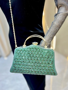 Nouvelles pochettes de soirée scintillantes <span class=keywords><strong>en</strong></span> strass, sac à main <span class=keywords><strong>en</strong></span> cristal perlé doré, pochette à chaîne détachable, sac de luxe orné de diamants pour soirée romantique - Product Image 5