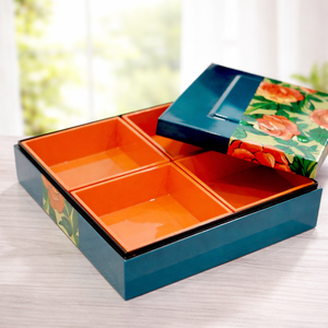 Luxury Decorative Lacquer <b>Box</b> with Crackle Texture and Gold Frame Stylish Storage for Jewelry <b>Keepsake</b> and Gifts - Product Image 1