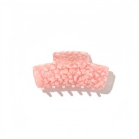 Pince à cheveux tendance 9 cm à rayures, pince requin, pince à queue de cheval, barrette élégante et polyvalente à carreaux effet écaille de tortue pour femme