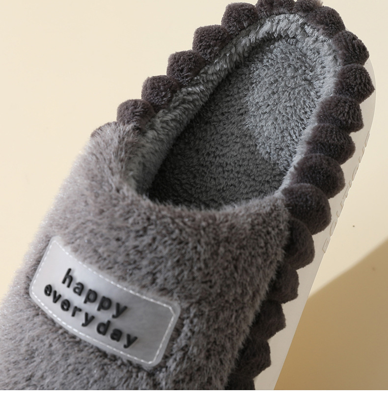 China Wholesale Cotton Slippers for Men Thick Sole Winter Warm Slippers Women