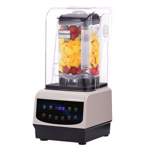 Blender commercial D50 avec couvercle insonorisé, machine à glace pilée 2000W - Product Image 2