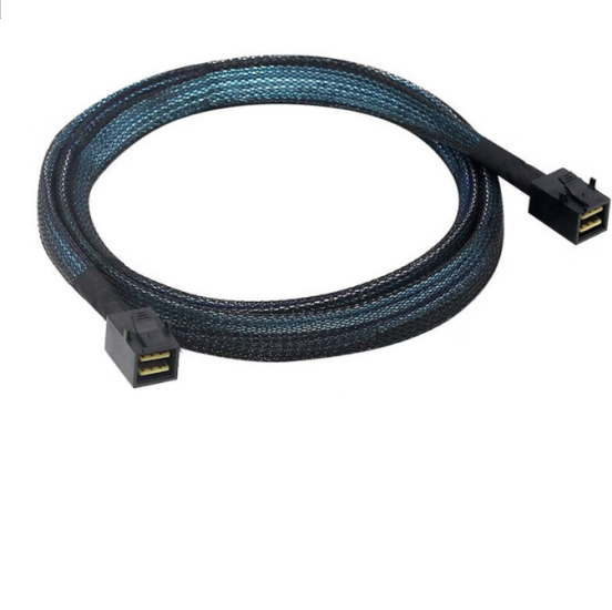 HONPNK 0.8M Mini SAS HD SFF-8643 Straight Head to Mini SAS HD SFF-8643 Server Network Cable Data Cable