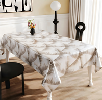 Nappe Imprimée Feuilles de Palmier Exotiques Personnalisable en PVC Imperméable et Anti-Huile pour Maison de Plage, Balcon, Table à Manger, Décoration de Fête