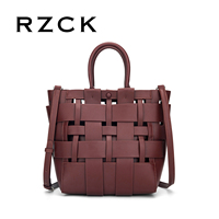 Tas Tangan Wanita RZCK 2025 Mewah Kapasitas Besar, Tas Belanja Portabel Modis Bahan PU dengan Desain Berlubang