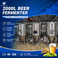Cuve de Fermentation Conique 2000L Unitank en Acier Inoxydable SUS304 avec Enveloppe Glycolée pour Brasserie