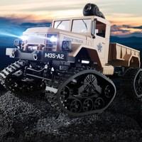 Lehoo Toys RT268001A Camion RC Militaire Crawler 4x4 1/16 2.4G avec Caméra et Contrôle par APP, Modèle Expert en Métal