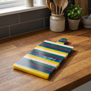 Tabla de cortar de resina con asa para servir, tablas de cocina para pizza, pan, queso, charcutería, frutas y verduras - Product Image 1
