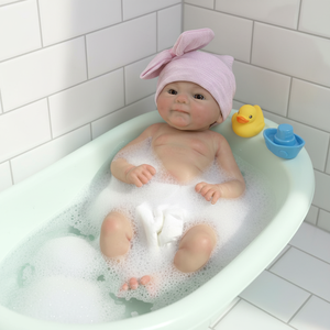 Poupée <span class=keywords><strong>Reborn</strong></span> Fille en Silicone Intégral de 13 Pouces, Réaliste, à Bouche Ouverte, Jouet Doux avec Accessoires d'Alimentation - Product Image 3