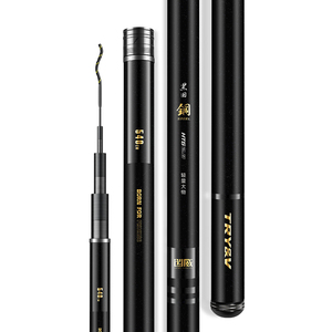Canne à pêche télescopique en fibre de carbone 40T+46T de 360cm-720cm pour la pêche en eau douce, idéale pour les petits achiganes - Product Image 1