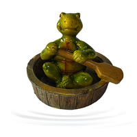 Ornement de réservoir à poissons, grenouille, tortue, statue d'animal flottante pour la cour, sculpture décorative d'extérieur, réaliste, étang de jardin, mignon, pour la maison