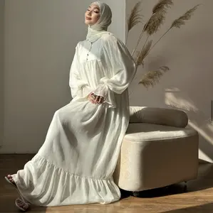 Slamic abaya y hijab urkey-vestido de mujer, hijab musulmán