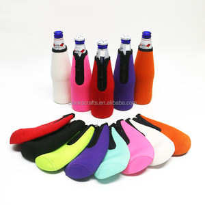 Sarung Botol Bir Tebal Berinsulasi Neoprene, Dapat Digunakan Kembali, dengan Ritsleting, untuk Pesta - Product Image 2