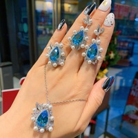 Vente en gros de bijoux de luxe en or blanc 18 carats boucles d'oreilles pour femmes avec émeraude verte et pierres naturelles