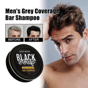 Shampoo Solido Copri <span class=keywords><strong>Capelli</strong></span> Grigi East Moon per Uomo, Sapone Colorante Nero per <span class=keywords><strong>Capelli</strong></span> Grigi, Barra Detergente Solida per <span class=keywords><strong>Capelli</strong></span>, 50 g - Product Image 1
