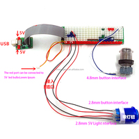 Placa Codificadora de Teclado USB con Cable, Placa de Control de Botones de Arcade de Retardo Cero, Hecha de Plástico para Conexión a TV Box