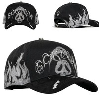 Gorra de Béisbol Vintage Deportiva de Cinco Paneles, Ajustable, con Visera Plana, de Tela de Algodón y Terciopelo, Estilo Urbano, Estampada
