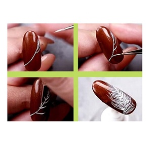 3 pinceaux pour vernis à ongles French Stripe 3D Tips Line Stripes DIY Drawing Pen UV Gel Brushes Painting Manicure Nail Tool Sets - Product Image 5