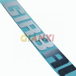 Autocollant de transfert de lettrage en nickel brossé électrolytique avec logo 3D d'entreprise en métal argenté ou doré - Product Image 5