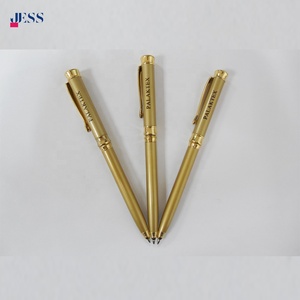 Custom Premium 1.0mm Metal Ballpoint <b>Pen</b> Gold Premium Hotel Advertising <b>Pen</b> Logo Copper Aluminum Material Twist Open Design - Product Image 2