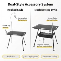 Table pliante ultralégère en aluminium prête à être expédiée, 61x41x5cm, hauteur réglable, portable, pour le camping en plein air, la voiture, le pique-nique