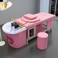 Lit luxueux de station thermale de shampooing de pommeau de douche de lit de massage thaïlandais de salon