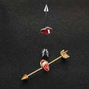 Groothandel Mode Lange Kraakbeen Helix Body <span class=keywords><strong>Piercing</strong></span> Oor Sieraden Gold Industriële <span class=keywords><strong>Piercing</strong></span> Oorbel Bar - Product Image 5