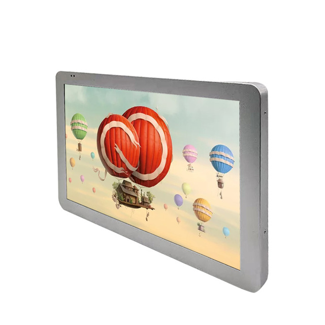 15.6 inch White color design 4G Android wifi lcd bus advertising screen with remote ADS management system