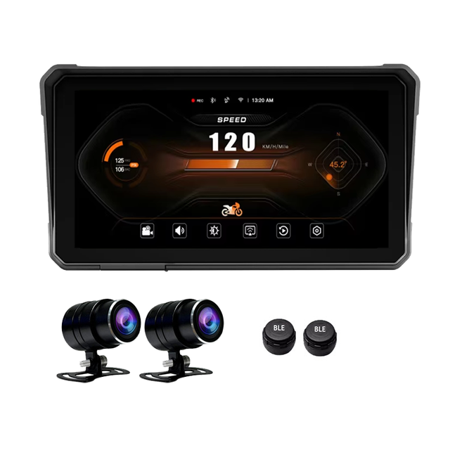 Universal Motorbike Carplay Dashcam GPS ODM Motorcycle Android OS Auto Operating System Multimedia Player Ipx7 with Camera Tmps
