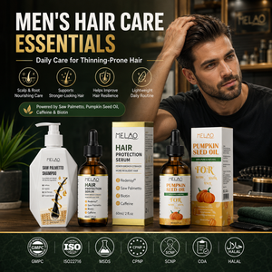 MELAO Aceite de Semillas de Calabaza 100% Puro Prensado en Frío para el Crecimiento del Cabello y Nutrición del Cuero Cabelludo, aceite de semillas de calabaza con Saw Palmetto - Product Image 1