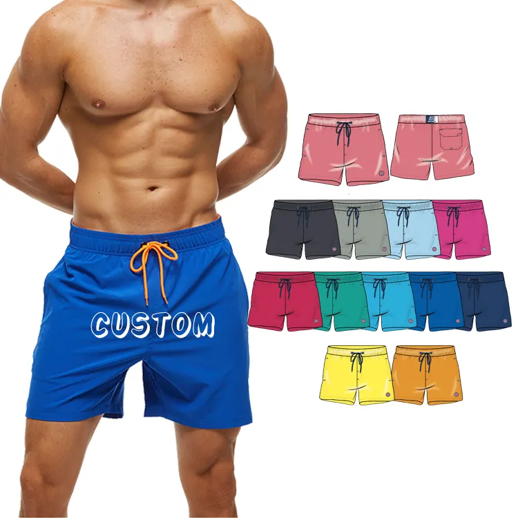 Benutzer definierte Quick Dry wasserdichte Herren Sommerferien Beach Wear Boards horts 4-Wege-Stretch-Badehose für Männer