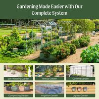 Kit de jardinière surélevée en métal de 17 pouces de hauteur pour légumes, fleurs et plantes au sol
