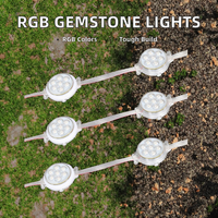 Guirlandes lumineuses LED RGB en cuivre pour extérieur, 50 mm, avec pierres précieuses, indice de protection IP67, garantie de 2 ans