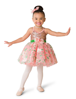 Kostum Tari Pertunjukan Anak Perempuan Warna Pink Manis, Gaun Spandex/Nylon