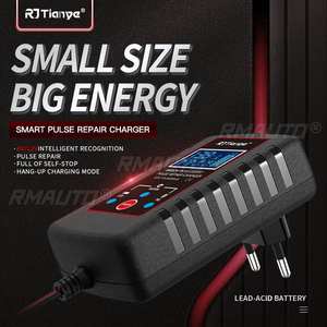 Chargeur de batterie de moto automatique intelligent RJtianye avec pince de 2 m pour batterie au plomb-acide 6V-12V 2Ah-20Ah - Product Image 4