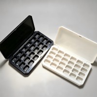 Boîte à vernis à ongles carrée portable en ABS, palette de gel vide, revêtement UV, petite capacité, personnalisable, pour estampage DIY, recharge de maquillage cosmétique