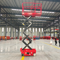 Plateforme élévatrice à ciseaux en acier électrique 3,9 m 100 kg certifiée CE, mini plateforme de travail en hauteur pour le chargement en entrepôt